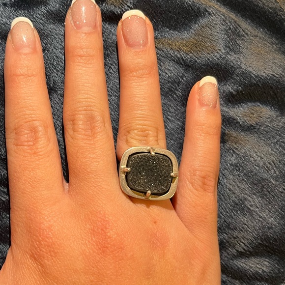 Unbranded Jewelry - Druzy Sterling Silver Ring Stamped 950 Size 7